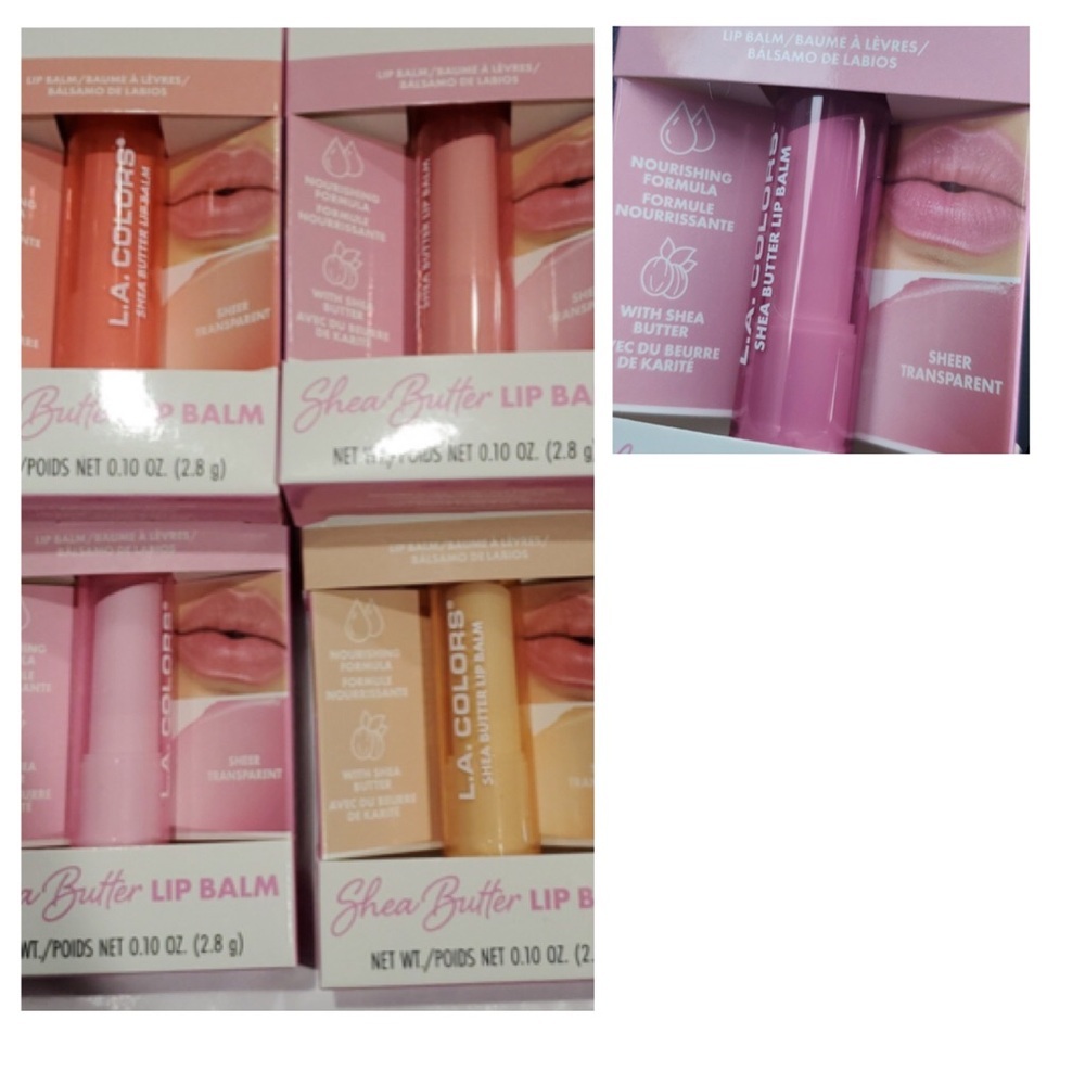 2pack shea butter enriched sheer transparent lip balms new